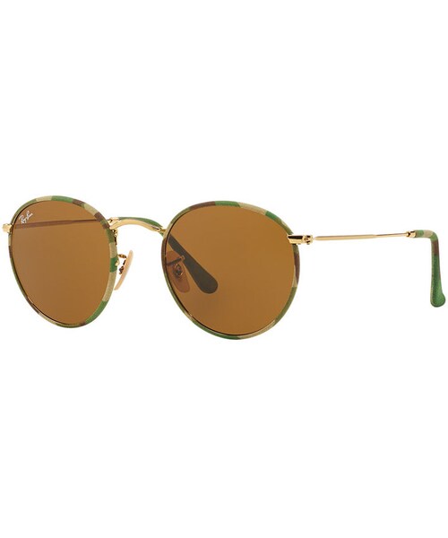 Ray-Ban（レイバン）の「Ray-Ban Sunglasses, RAY-BAN RB3447JM 50 ROUND METAL（サングラス・メンズ・GREY WHITE/GREEN/BROWN GREEN/GREEN/GREEN BROWN/BROWN）」の3枚目の写真
