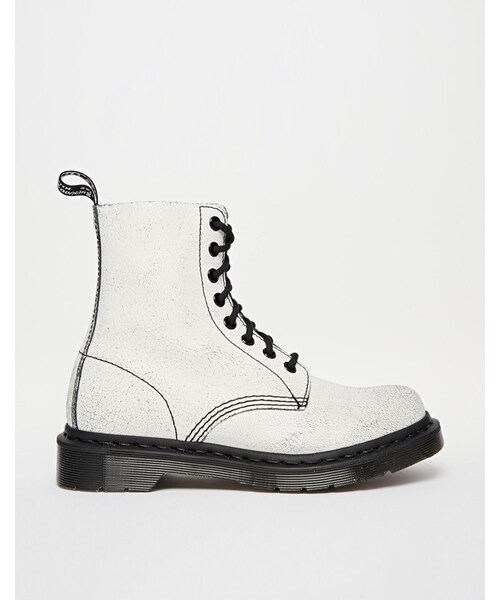 Dr. Martens（ドクターマーチン）の「Dr Martens Core Pascal White/Black 8 Eye Ankle Boots（ブーツ・レディース・white・US 9/US 5/US 7/US 6/US 10/US 8/US 11）」の3枚目の写真