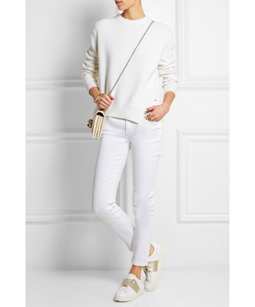 VALENTINO（ヴァレンティノ）の「Valentino Metallic-paneled leather sneakers（スニーカー・レディース・White・IT38/IT36/IT36.5/IT39.5/IT37/IT37.5/IT38.5/IT40/IT39/IT35）」の2枚目の写真