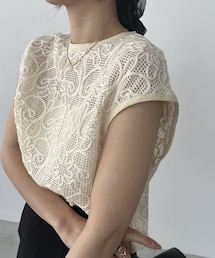 CAPRICIEUX LE'MAGE | 〈YENN/イエン〉コードレースブラウス(トップス)