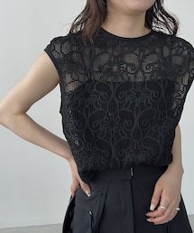 CAPRICIEUX LE'MAGE | 〈YENN/イエン〉コードレースブラウス(トップス)