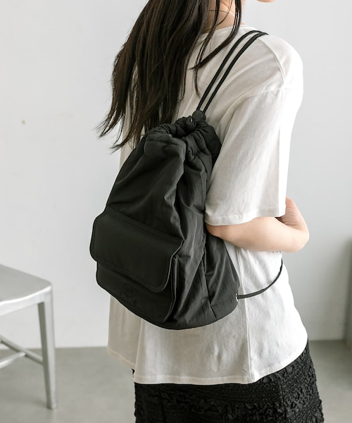 mystic（ミスティック）の「loti ナイロンミニリュック（バックパック/リュック・レディース・アイボリー/ブラック・ONE）」の2枚目の写真