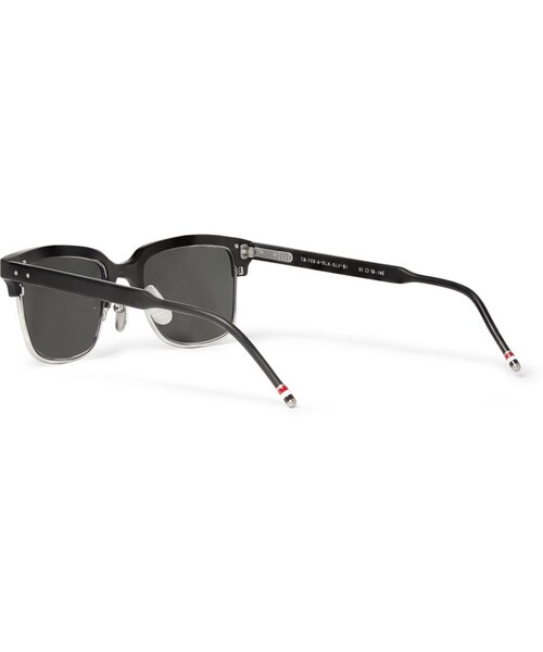 THOM BROWNE（トムブラウン）の「Thom Browne Acetate and Metal Square-Frame Sunglasses（サングラス・メンズ・Black・One Size）」の4枚目の写真