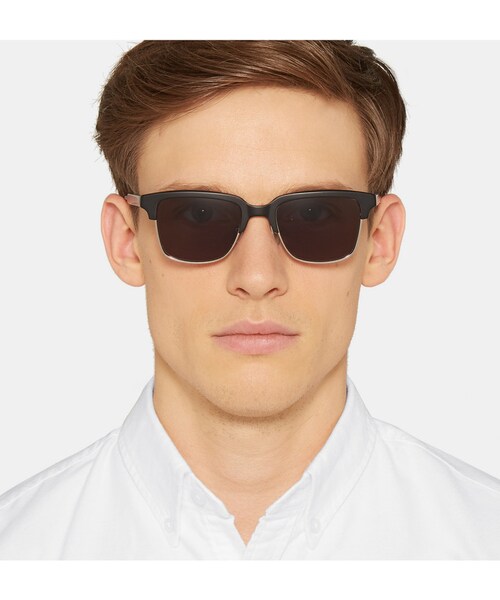 THOM BROWNE（トムブラウン）の「Thom Browne Acetate and Metal Square-Frame Sunglasses（サングラス・メンズ・Black・One Size）」の3枚目の写真