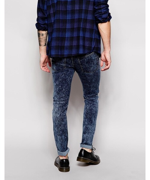 CHEAP MONDAY（チープマンデイ）の「Cheap Monday Jeans Tight Skinny Fit Blue Blitz Acid（デニムパンツ・メンズ・blueblitz・W33 L34/W26 L30/W26 L32/W27 L32/W28 L32/W28 L34/W29 L32/W29 L34/W30 L32/W30 L34/W31 L32/W31 L34/W32 L32/W32 L34/W36 L34/W34 L32/W33 L32/W34 L34）」の4枚目の写真