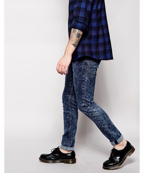 CHEAP MONDAY（チープマンデイ）の「Cheap Monday Jeans Tight Skinny Fit Blue Blitz Acid（デニムパンツ・メンズ・blueblitz・W33 L34/W26 L30/W26 L32/W27 L32/W28 L32/W28 L34/W29 L32/W29 L34/W30 L32/W30 L34/W31 L32/W31 L34/W32 L32/W32 L34/W36 L34/W34 L32/W33 L32/W34 L34）」の3枚目の写真