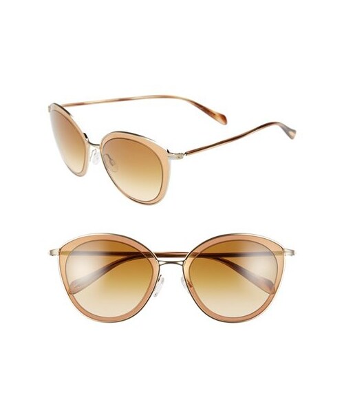 OLIVER PEOPLES(オリバーピープルズ)の「Oliver Peoples 'Gwynne' 62mm Retro Sunglasses(サングラス・レディース・Gold/ Taupe Mirror/ Gradient/Gold/ Amber Mirror/ Gradient/Pewter/ Silver Flash/ Mirror)」の3枚目の写真