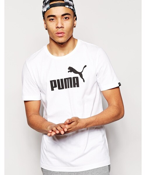 Puma プーマ の Puma T Shirt With Large Logo Tシャツ カットソー Wear