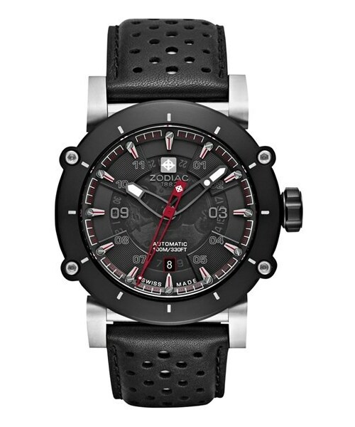 ゾディアック腕時計 ZODIAC ZMX-02 クロノグラフ 韓国 美品 黒色-