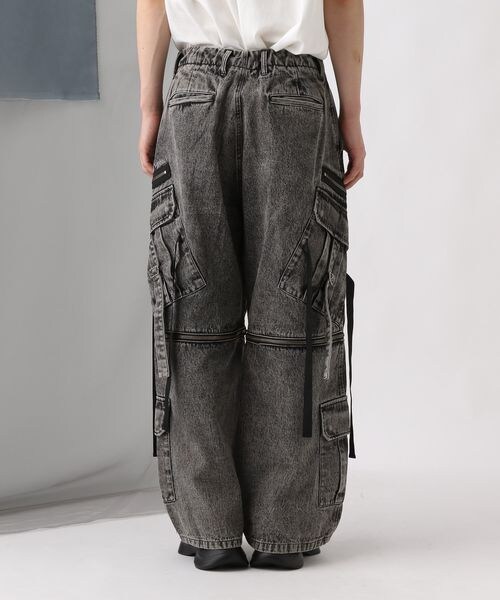 【新品タグ付き】HARE　2WAY-ZIPカーゴパンツ　ブラック　ワイド　ジップ 楽天市場】【SALE／30%OFF】【SET UP対応】2WAY-ZIPカーゴパンツ