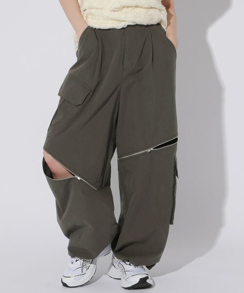 PAGEBOY（ページボーイ）の「Anui/アシメZIPパラシュートパンツ