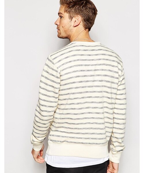 TOMMY HILFIGER（トミーヒルフィガー）の「Tommy Hilfiger Sweatshirt with Stripe（スウェット・メンズ・cream・S-Chest 36-38"/L-Chest 40-42"/M-Chest 38-40"/XL-Chest 42-44"）」の3枚目の写真