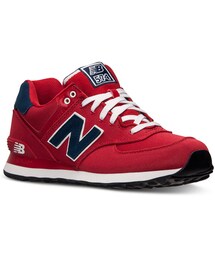 NEW BALANCE | New Balance Men's 574 Pique Polo Casual Sneakers from Finish Line(スニーカー)