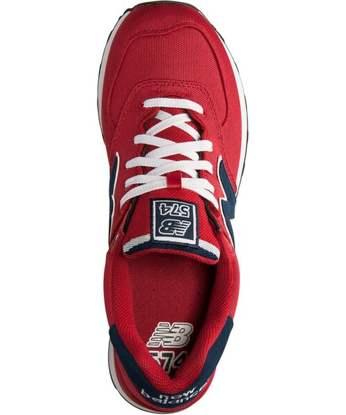 NEW BALANCE(ニューバランス)の「New Balance Men's 574 Pique Polo Casual Sneakers from Finish Line(スニーカー・メンズ・RED・10/7/9.5/7.5/10.5/8/11/11.5/8.5/12/13/14/9)」の4枚目の写真