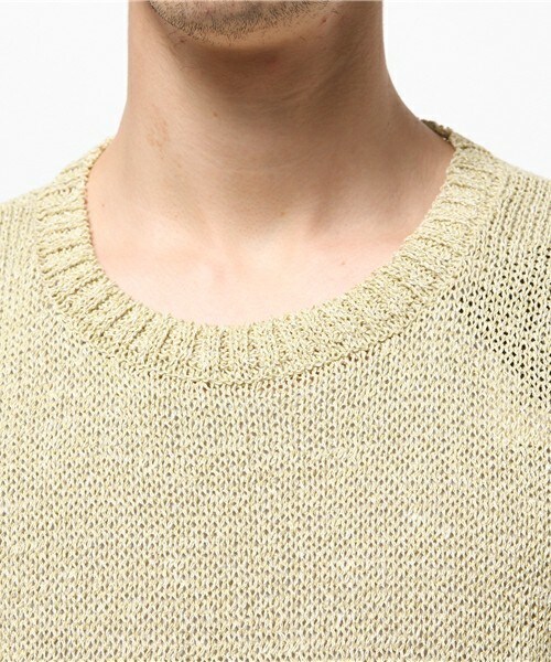 2 class.ics（トゥークラスドットイクス）の「リネンニット（ニット/セーター・メンズ・グレー/グリーン/ネイビー・SMALL/MEDIUM）」の5枚目の写真