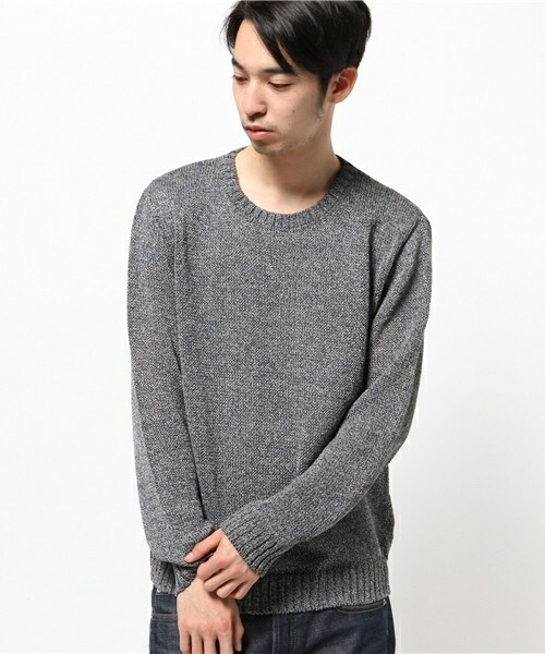 2 class.ics（トゥークラスドットイクス）の「リネンニット（ニット/セーター・メンズ・グレー/グリーン/ネイビー・SMALL/MEDIUM）」の3枚目の写真
