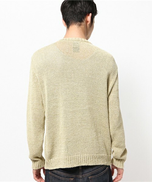 2 class.ics（トゥークラスドットイクス）の「リネンニット（ニット/セーター・メンズ・グレー/グリーン/ネイビー・SMALL/MEDIUM）」の4枚目の写真