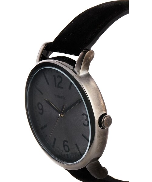 TIMEX(タイメックス)の「Timex Originals Black Leather Strap Watch T29528(アナログ腕時計・メンズ・black)」の2枚目の写真