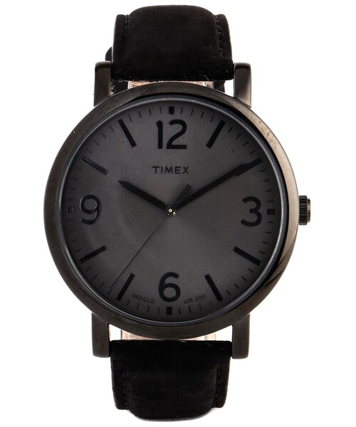TIMEX(タイメックス)の「Timex Originals Black Leather Strap Watch T29528(アナログ腕時計・メンズ・black)」の1枚目の写真