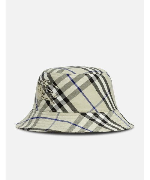 Check Cotton Blend Bucket Hat