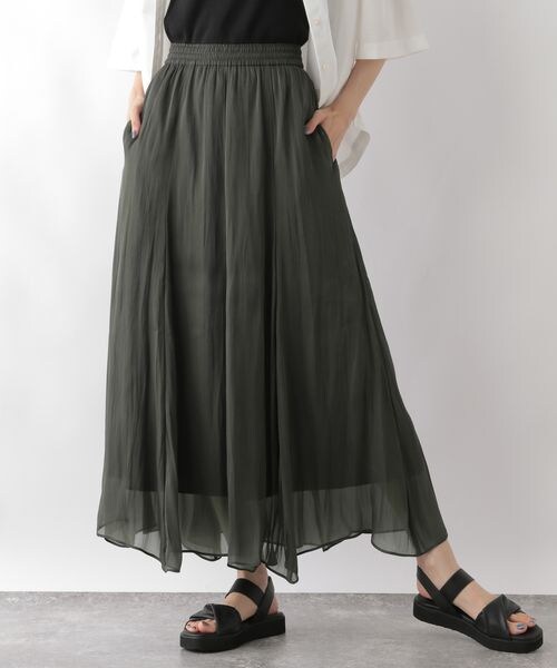 エアリーマキシスカート green label relaxing スカート Breeze Cool エアリー ギャザー