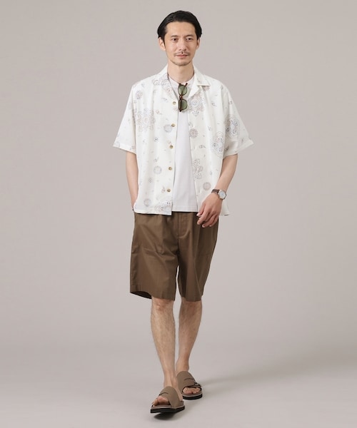TAKEO KIKUCHI(タケオキクチ)の「ペイズリー紋 オープンカラー シャツ(トップス・メンズ・ベージュ(152)/ブルー(193)・02(M)/03(L)/04(LL))」の7枚目の写真