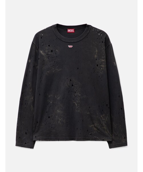 Destroyed long-sleeve T-shirt