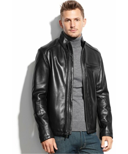 COLE HAAN（コールハーン）の「Cole Haan Smooth Leather Moto Jacket ...