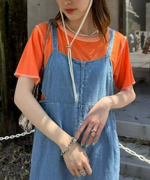 CIAOPANIC TYPY | 配色ステッチスラブシアー半袖TEE(Tシャツ/カットソー)