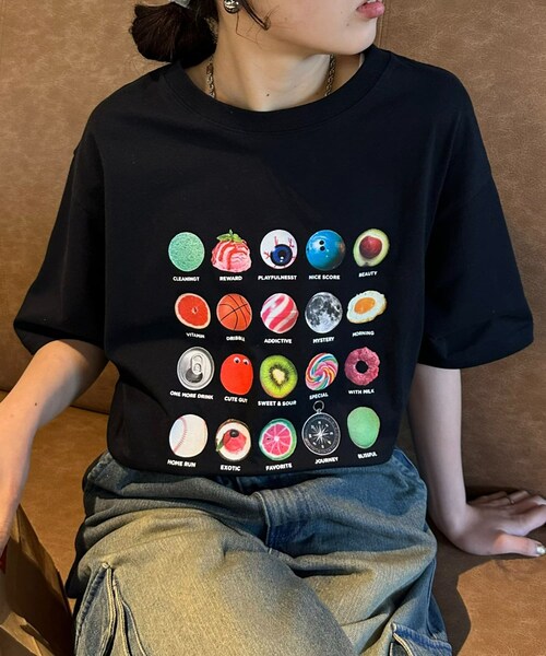 CIAOPANIC TYPY（チャオパニックティピー）の「【UNISEX】アソートコレクターTee（Tシャツ/カットソー・レディース・ホワイトその他1/ホワイトその他2/スカイブルー/ライトグレー/ブラック・M/L）」の3枚目の写真