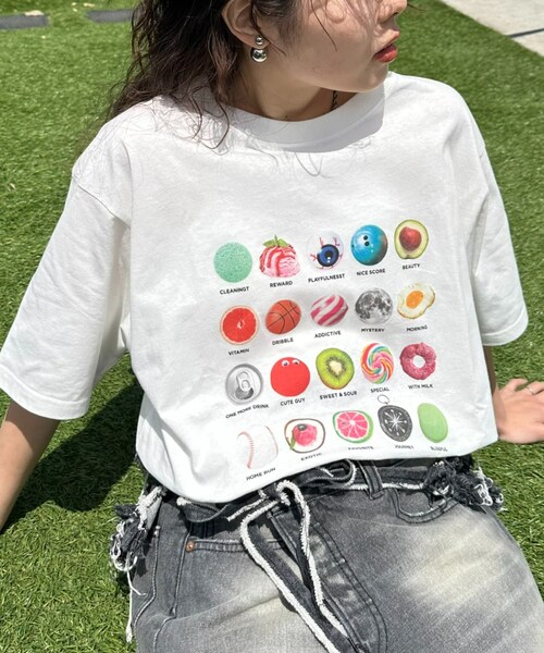 CIAOPANIC TYPY（チャオパニックティピー）の「【UNISEX】アソートコレクターTee（Tシャツ/カットソー・レディース・ホワイトその他1/ホワイトその他2/スカイブルー/ライトグレー/ブラック・M/L）」の2枚目の写真