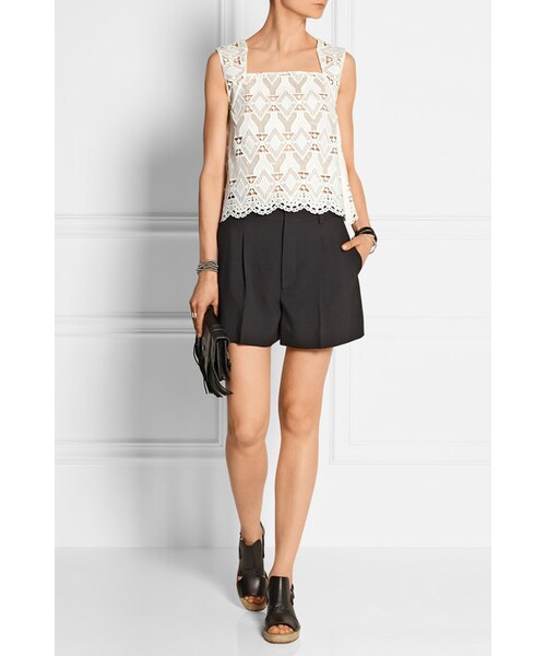 Maje(マジェ)の「Maje Linda macramé lace top(Tシャツ/カットソー・レディース・White・1/2/3)」の5枚目の写真