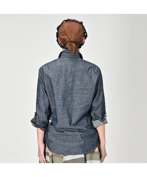 45r ダンガリーデニムの908ピンタックシャツ（インディゴ 濃）新品