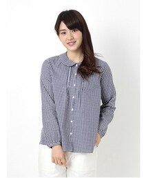 ehka sopo | ギンガムチェック丸襟ブラウス 1702722-11-13-11(トップス)
