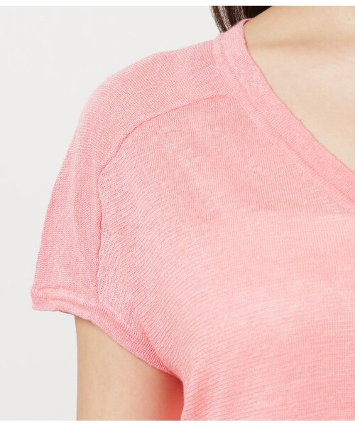 ROPE' PICNIC（ロペピクニック）の「フレンチリネンロングプルオーバー（ニット・レディース・ホワイト/グリーン/ネイビー/ブルー系/ピンク/イエロー・38）」の11枚目の写真