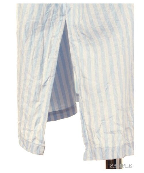 FRAY I.D(フレイアイディー)の「ビッグロングシャツワンピース(シャツワンピース・レディース・WHT/BLU/KKI・F)」の9枚目の写真