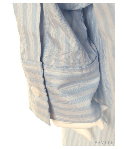 FRAY I.D(フレイアイディー)の「ビッグロングシャツワンピース(シャツワンピース・レディース・WHT/BLU/KKI・F)」の8枚目の写真