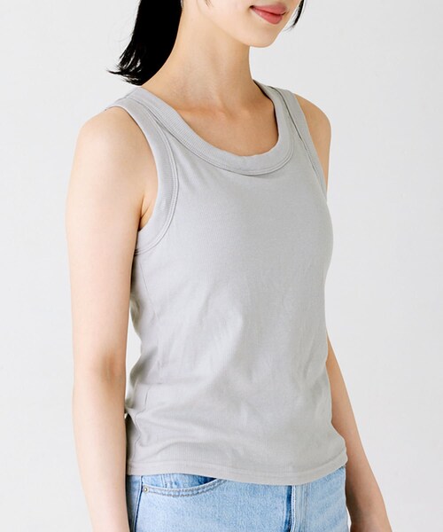 3coins（3coins）の「2wayアメスリタンクトップ（タンクトップ・レディース・ホワイト/その他/ライトグレー/ブラック・FREE）」の3枚目の写真