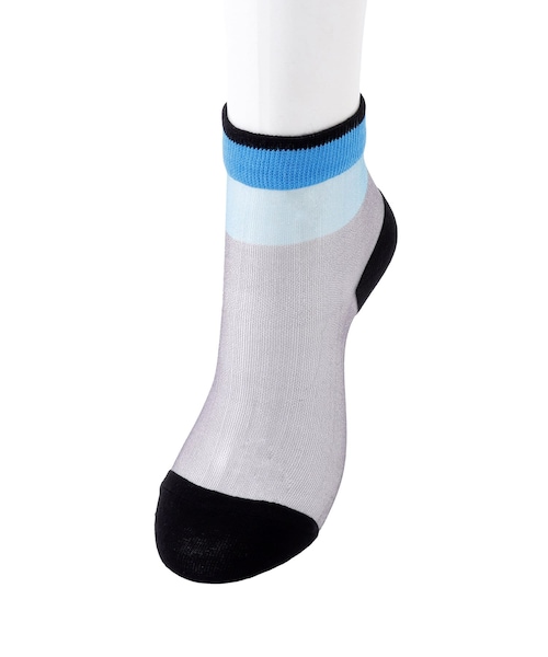 3coins（3coins）の「アッパーラインシースルーソックス（ソックス/靴下・レディース・ホワイト/オレンジ/その他/ブラック・FREE）」の2枚目の写真