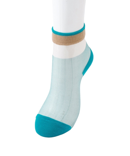 3coins（3coins）の「アッパーラインシースルーソックス（ソックス/靴下・レディース・ホワイト/オレンジ/その他/ブラック・FREE）」の4枚目の写真