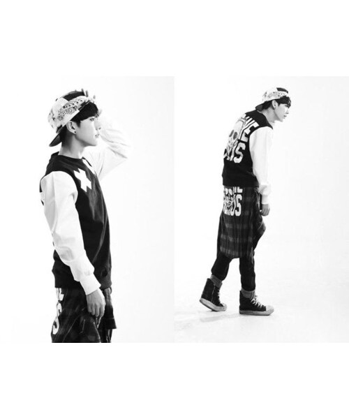 STORES.jp（ストアーズドットジェーピー）の「スカルプリント切り替えスウェット★モノトーン×モード×ストリート★【送料無料】（スウェット・メンズ・その他）」の10枚目の写真