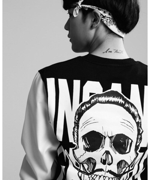 STORES.jp（ストアーズドットジェーピー）の「スカルプリント切り替えスウェット★モノトーン×モード×ストリート★【送料無料】（スウェット・メンズ・その他）」の9枚目の写真