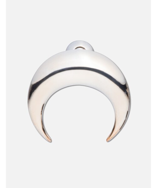Regenerated Single Tin Moon Stud Earring