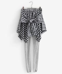 DHOLIC | チェックスカートレイヤードレギンス(レギンス/スパッツ)