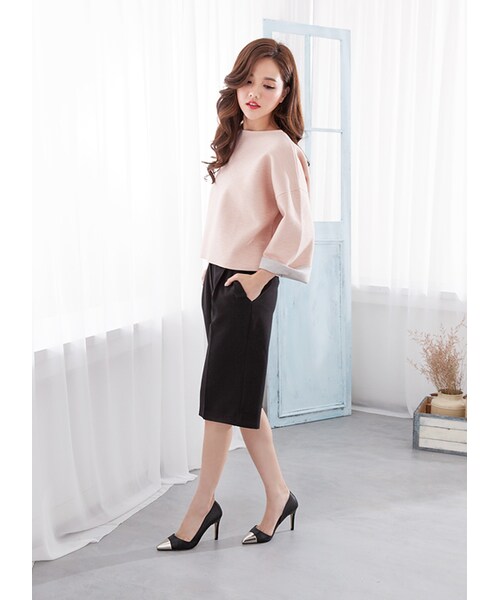 gracegift（グレースギフト）の「韓國金屬尖頭內鏤空高跟鞋（シューズ・レディース・黑/白/杏・36/37/38/39/40）」の17枚目の写真