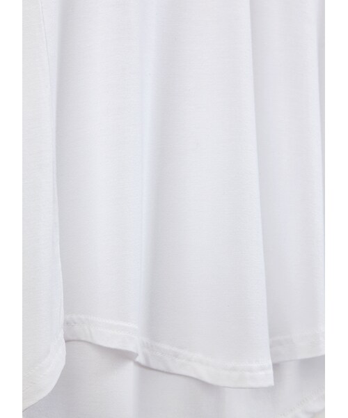 gracegift（グレースギフト）の「韓國百搭素色大圓領柔感棉T（トップス・レディース・白/粉橘/灰・F）」の3枚目の写真