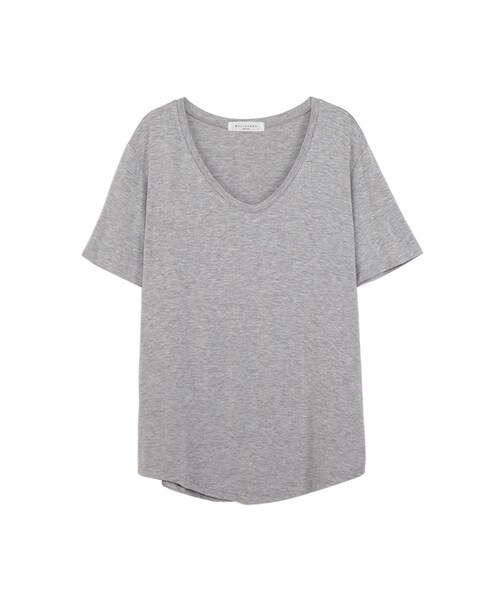 gracegift（グレースギフト）の「韓國百搭素色大圓領柔感棉T（トップス・レディース・白/粉橘/灰・F）」の10枚目の写真