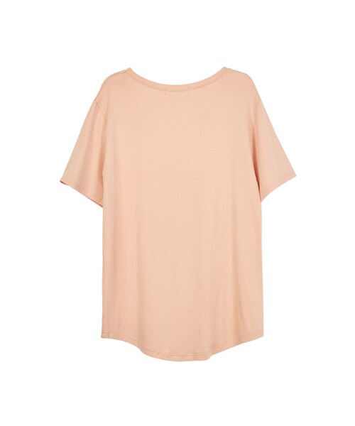 gracegift（グレースギフト）の「韓國百搭素色大圓領柔感棉T（トップス・レディース・白/粉橘/灰・F）」の8枚目の写真