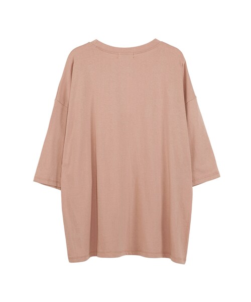 gracegift（グレースギフト）の「韓國休閒美式字母棉T（トップス・レディース・米白/深粉紅/灰・F）」の5枚目の写真