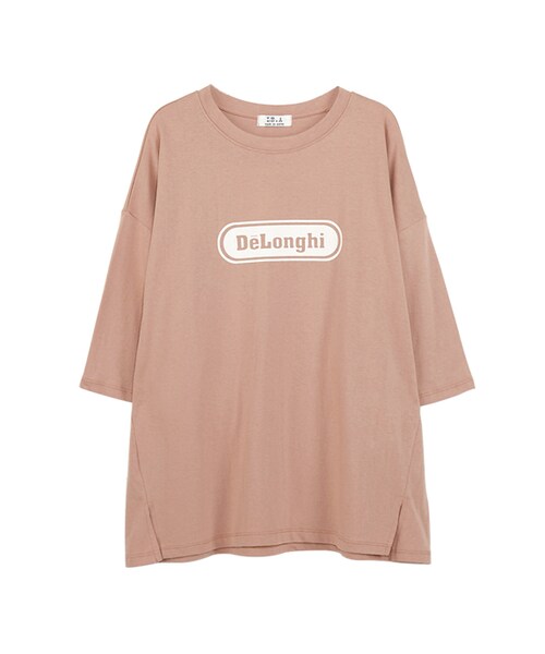 gracegift（グレースギフト）の「韓國休閒美式字母棉T（トップス・レディース・米白/深粉紅/灰・F）」の4枚目の写真